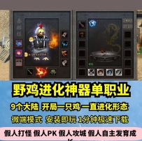 lf野鸡进化神器单职业热血传奇单机版9大陆开局一直鸡GM假...
