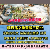gee新桐月铭文复古三职业2026重置精心修复热血传奇单机版