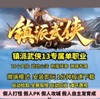 GEE镇派武侠13季专属单职业21个大陆新版侠客神器